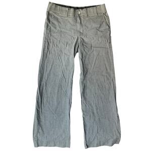 VF Jeanswear Women’s Denim Straight Jeans size 14 Petite, Gray Stripes